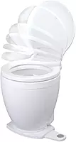 Jabsco Lite Flush Compact Marine Electric Toilet with Foot Control 12 Volts