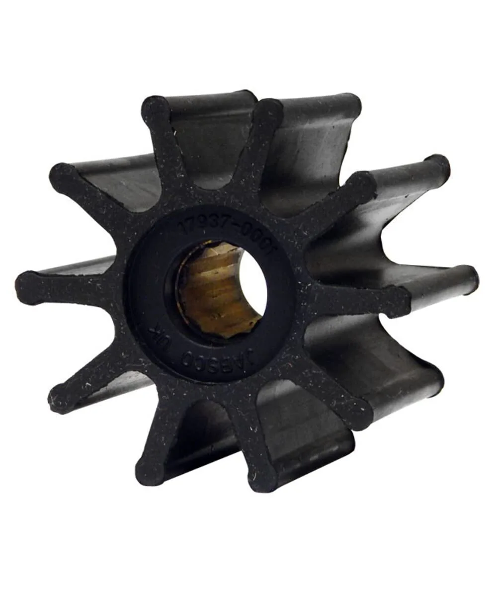 Jabsco 17937-0001-P, Neoprene, Drive Type 7, 10 Blade, 2-9/16 Diameter, 2 Width, 5/8 Shaft, Brass Insert