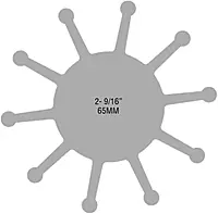 Jabsco 17937-0001-P, Neoprene, Drive Type 7, 10 Blade, 2-9/16 Diameter, 2 Width, 5/8 Shaft, Brass Insert