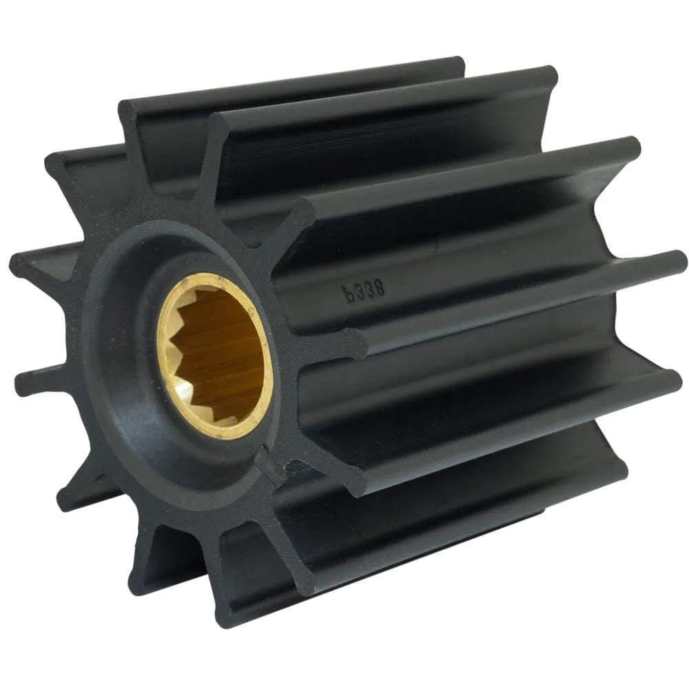 Jabsco 17936-0001-P, Neoprene, Drive Type 7, 12 Blade, 3-3/4 Diameter, 3-1/2 Width, 1 Shaft, Brass Insert