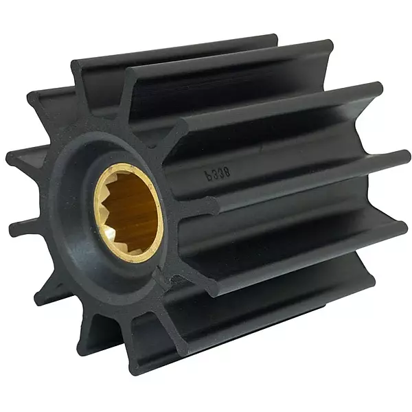 Jabsco 17936-0001-P, Neoprene, Drive Type 7, 12 Blade, 3-3/4 Diameter, 3-1/2 Width, 1 Shaft, Brass Insert