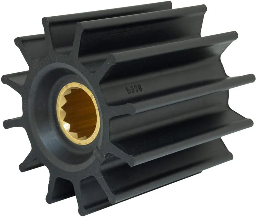 Jabsco 17936-0001-P, Neoprene, Drive Type 7, 12 Blade, 3-3/4 Diameter, 3-1/2 Width, 1 Shaft, Brass Insert