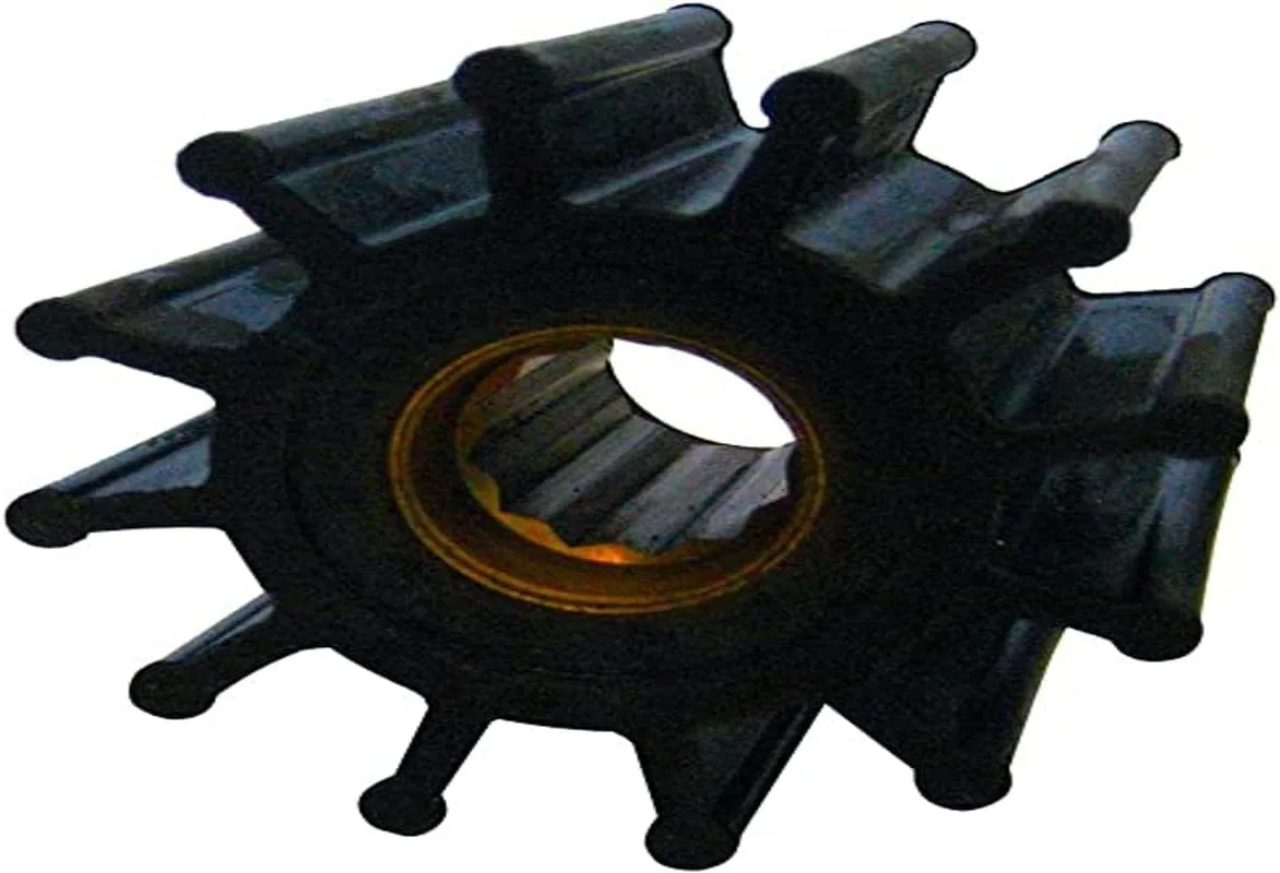 Jabsco 1210-0001-P, Neoprene, Drive Type 7, 12 Blade, 2-1/4 Diameter, 1-1/4 Width, 5/8 Shaft, Brass Insert