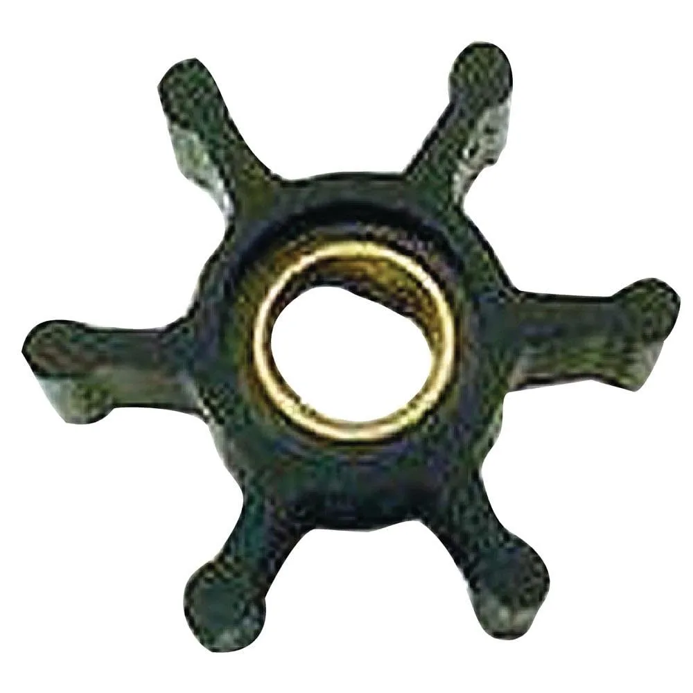 Jabsco 6303-0003-P, Nitrile, Drive Type 4, 6 Blade, 2 Diameter, 7/8 Width, 5/16 Shaft, Plastic Insert, Black