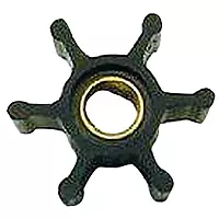 Jabsco 6303-0003-P, Nitrile, Drive Type 4, 6 Blade, 2 Diameter, 7/8 Width, 5/16 Shaft, Plastic Insert, Black