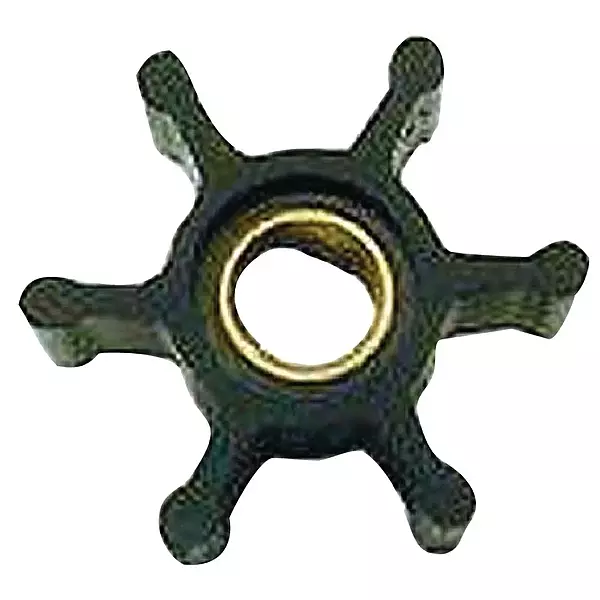 Jabsco 6303-0003-P, Nitrile, Drive Type 4, 6 Blade, 2 Diameter, 7/8 Width, 5/16 Shaft, Plastic Insert, Black