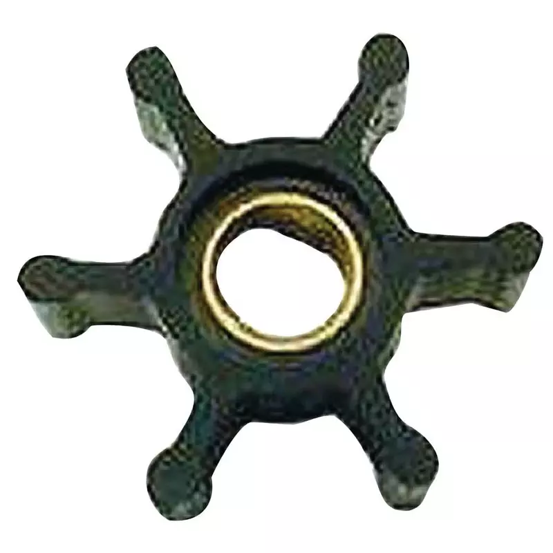 Jabsco 6303-0003-P, Nitrile, Drive Type 4, 6 Blade, 2 Diameter, 7/8 Width, 5/16 Shaft, Plastic Insert, Black