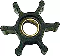 Jabsco 6303-0003-P, Nitrile, Drive Type 4, 6 Blade, 2 Diameter, 7/8 Width, 5/16 Shaft, Plastic Insert, Black