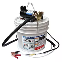 JABSCO Porta-Quick Oil Changer, 12V QF/DS, 3.5 Gallon, White