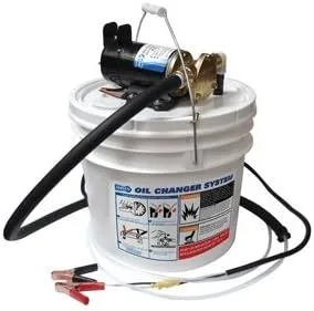 JABSCO Porta-Quick Oil Changer, 12V QF/DS, 3.5 Gallon, White