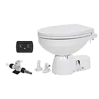 Jabsco Quiet Flush E2 Fresh Water Toilet Regular Bowl - 12V – Soft Close Lid