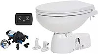 Jabsco Quiet Flush E2 Raw Water Toilet Regular Bowl - 12V – Soft Close Lid
