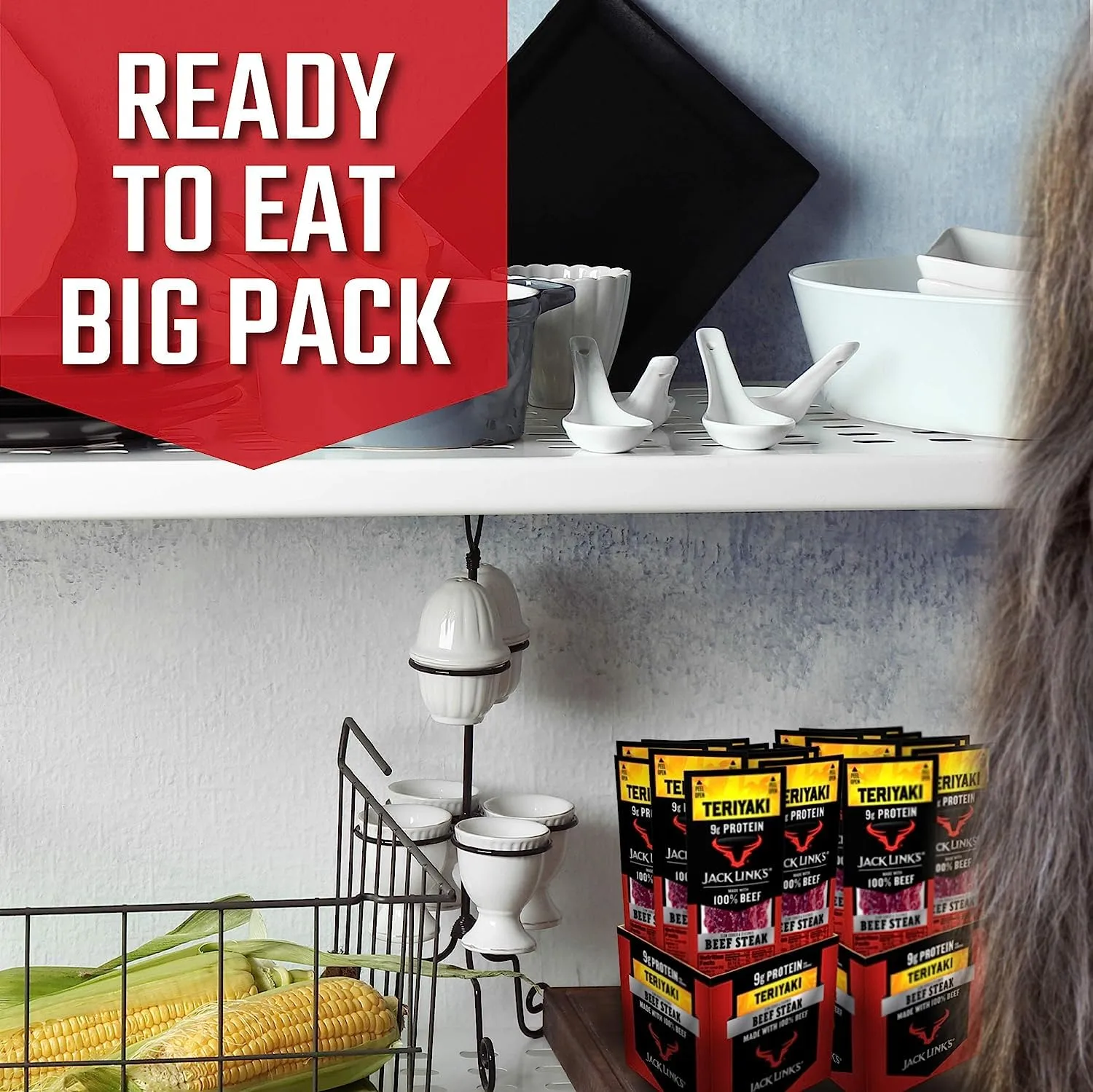 Jack Links Premium Cuts Beef Steak, Original, Strips -Great Protein Snack with 11g of Protein and 1g of Carbs Per Serving