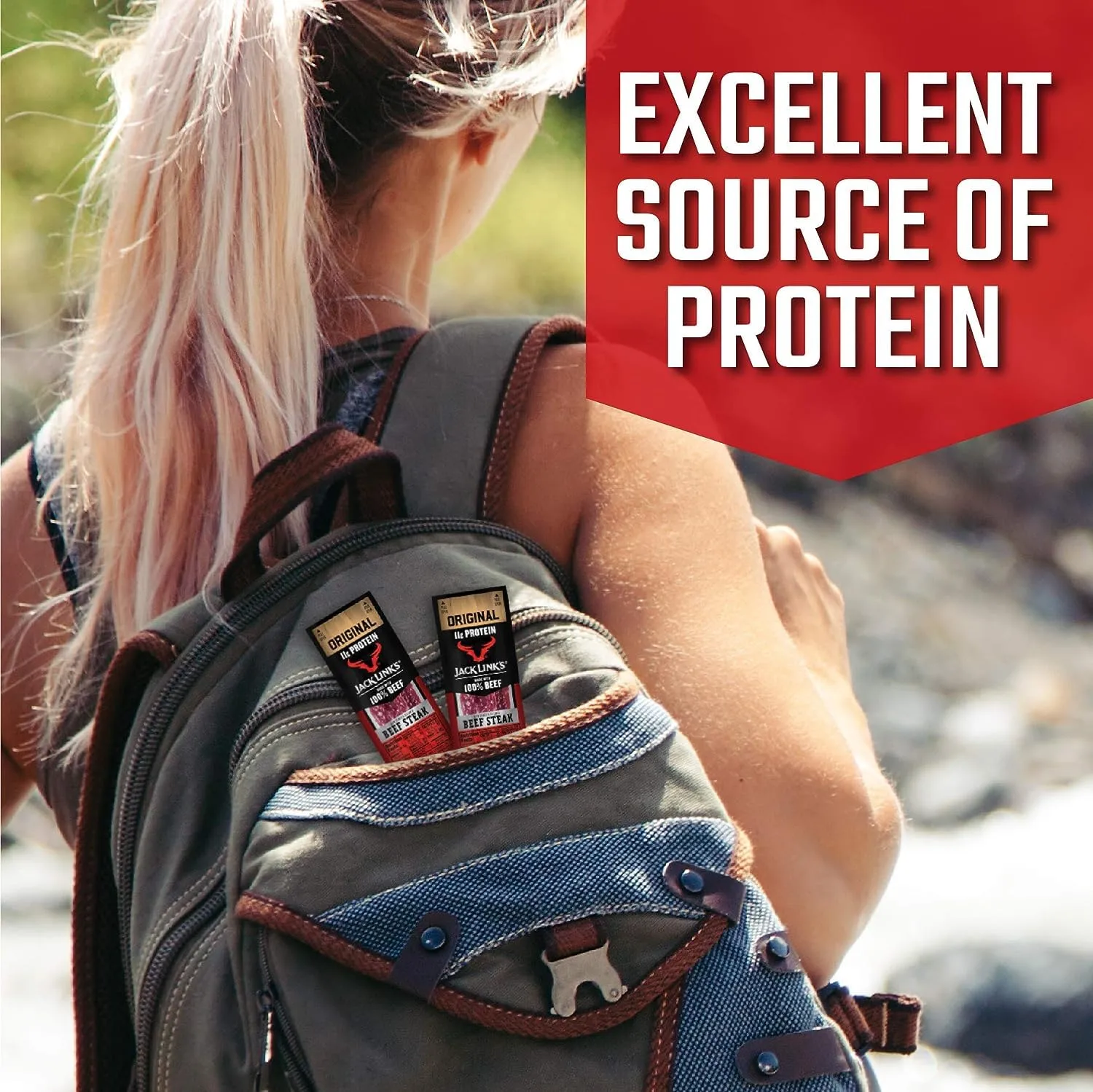 Jack Links Premium Cuts Beef Steak, Original, Strips -Great Protein Snack with 11g of Protein and 1g of Carbs Per Serving