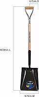 Jackson 1232000 J-450 Pony Square Point Transfer Shovel with 27 in. Hardwood Armor D-Grip Handle, Multi