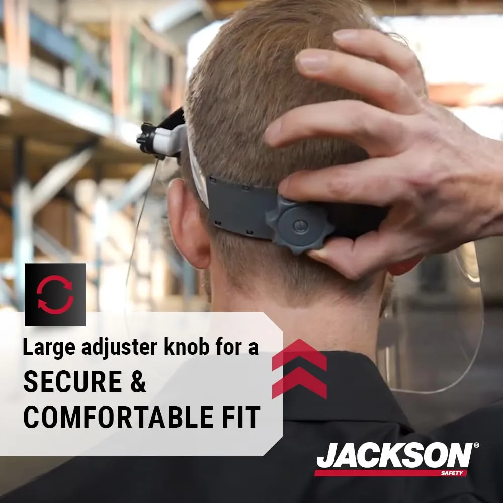 Jackson Safety 170-SB, Lightweight Scratch-Resistant Safety Headgear, Ratchet Suspension, Clear Anti-Fog Acetate Window