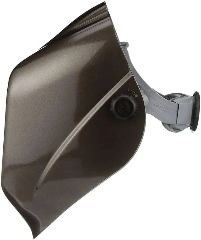 Welding Helmet: Black, Thermoplastic, Shade 10, Ratchet Adjustment