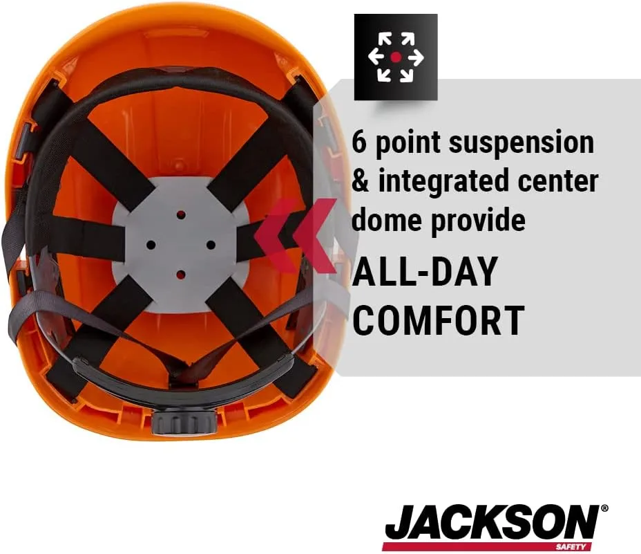 Jackson Safety CH300 & CH400V Climbing-Style Hard Hats – Vented & Non-Vented, Flip-Up Visor, ANSI Z89.1, OSHA Compliant