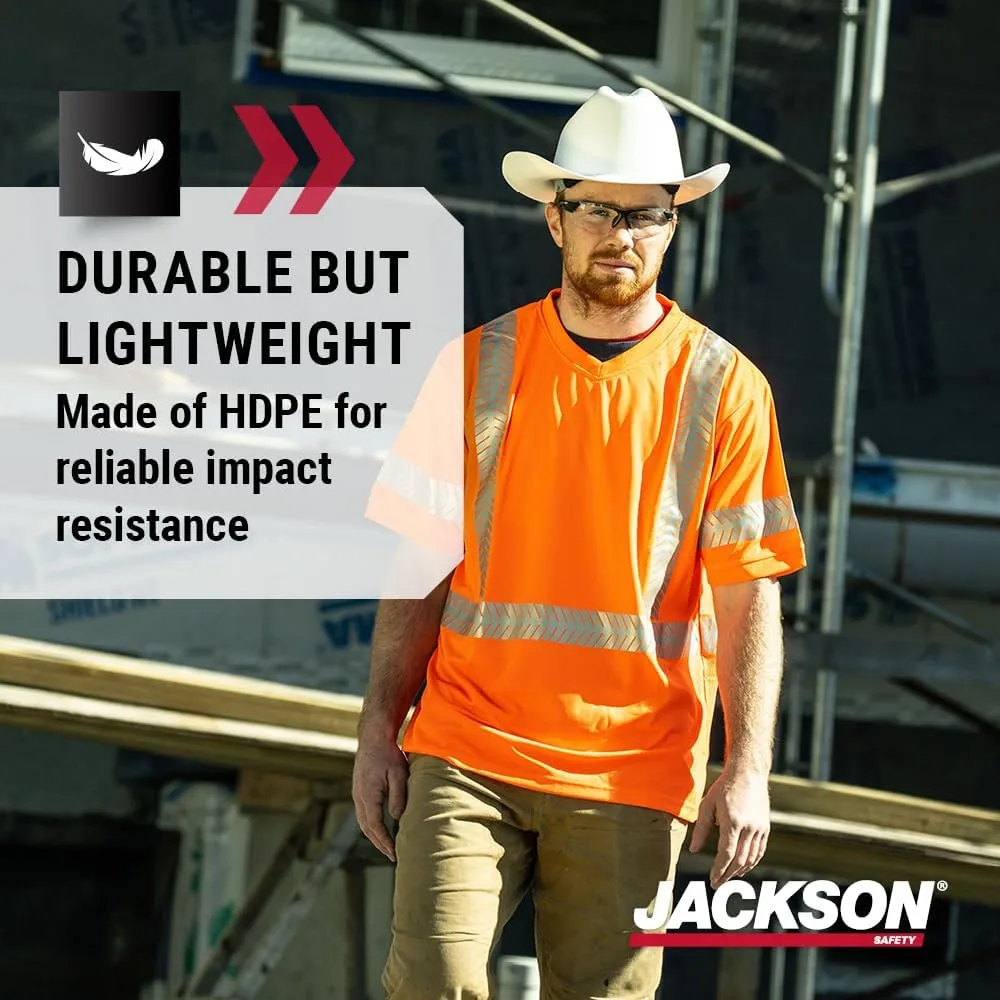 JACKSON SAFETY Cowboy-Style Full-Brim Hard Hat, Non-Vented, HDPE, Ratchet Suspension