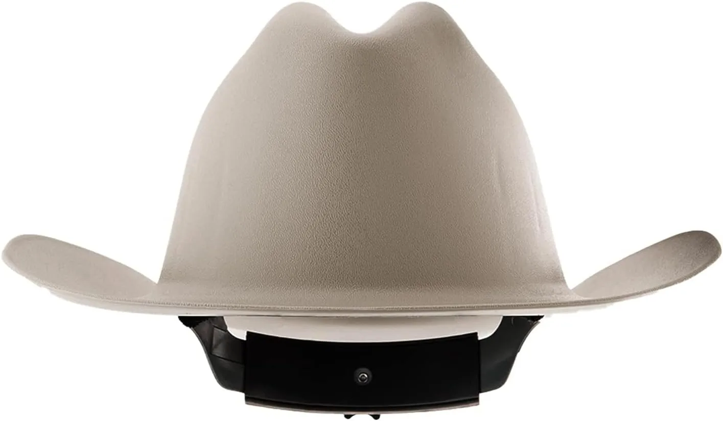 JACKSON SAFETY Cowboy-Style Full-Brim Hard Hat, Non-Vented, HDPE, Ratchet Suspension