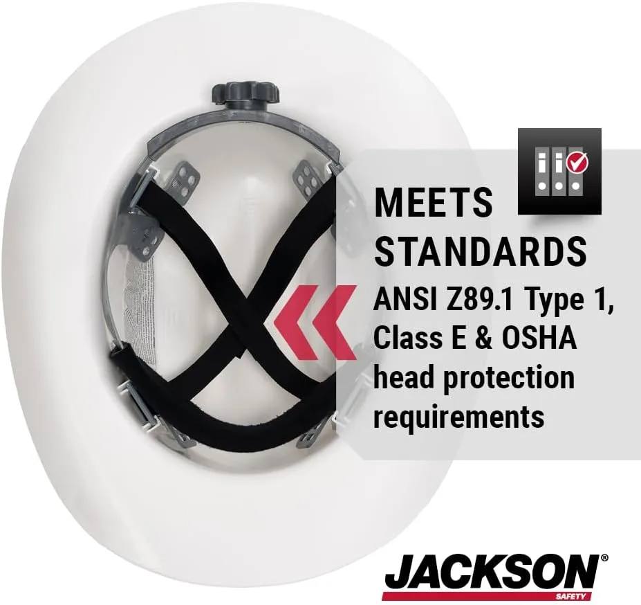 JACKSON SAFETY Cowboy-Style Full-Brim Hard Hat, Non-Vented, HDPE, Ratchet Suspension