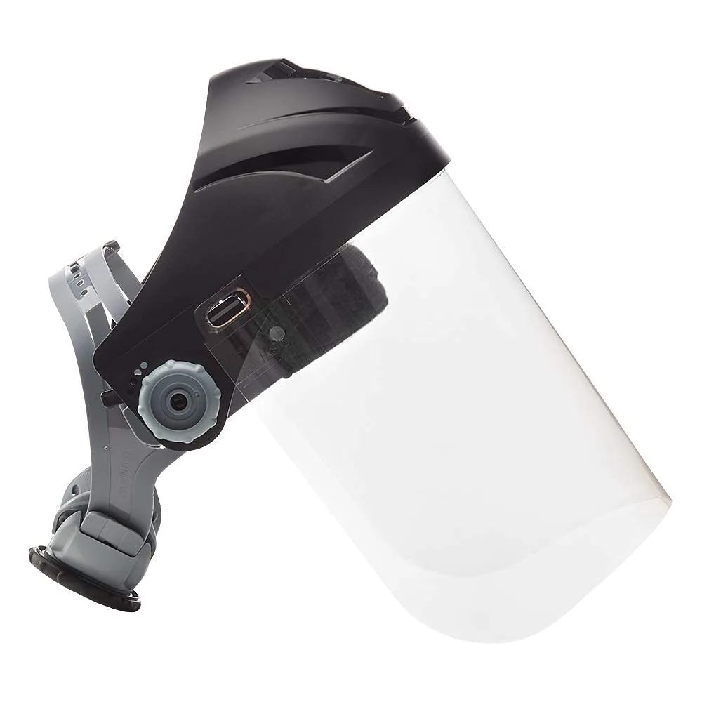 Jackson Safety Lightweight F4XP Premium Face Shield - Mask & Crown with 370 Speed Dial Ratcheting Headgear, ANSI Z87.1