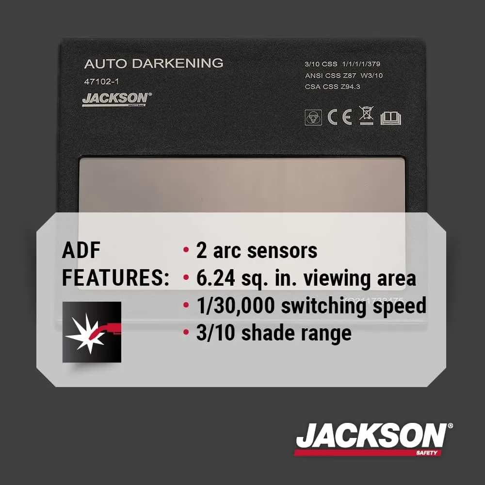 Jackson Safety Premium Auto-Darkening Welding Helmet ADF