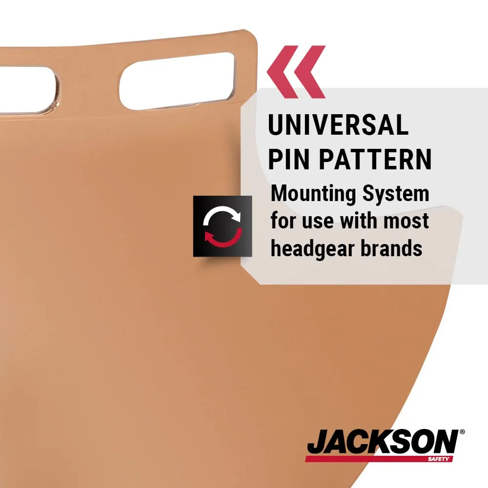 Jackson Safety Heat Resistant Face Shield Window - Gold, Aluminum, & Thermal Reflective - Polycarbonate, Anti-Scratch