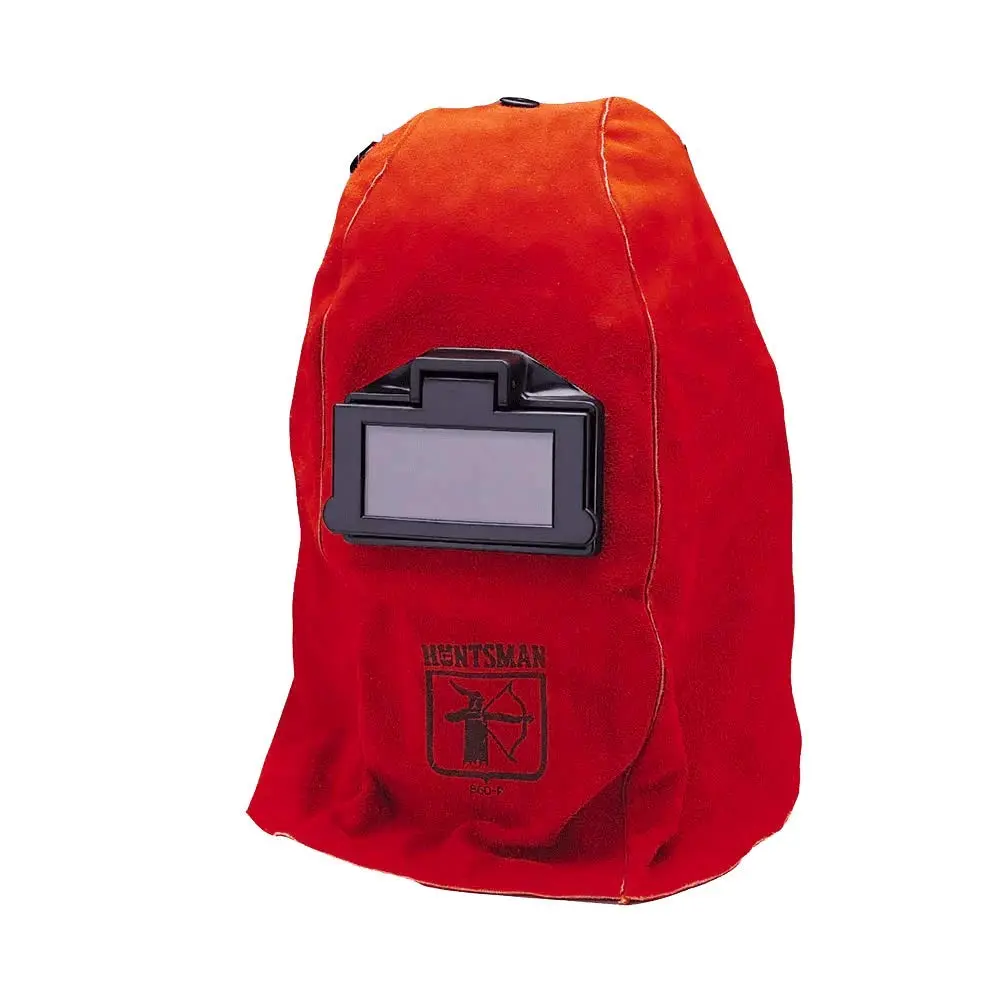 Jackson Safety Heat Resistant, Flexible Leather Welding Helmet, 2"H x 4.25"W Lift Front, Red/Brown, 26035