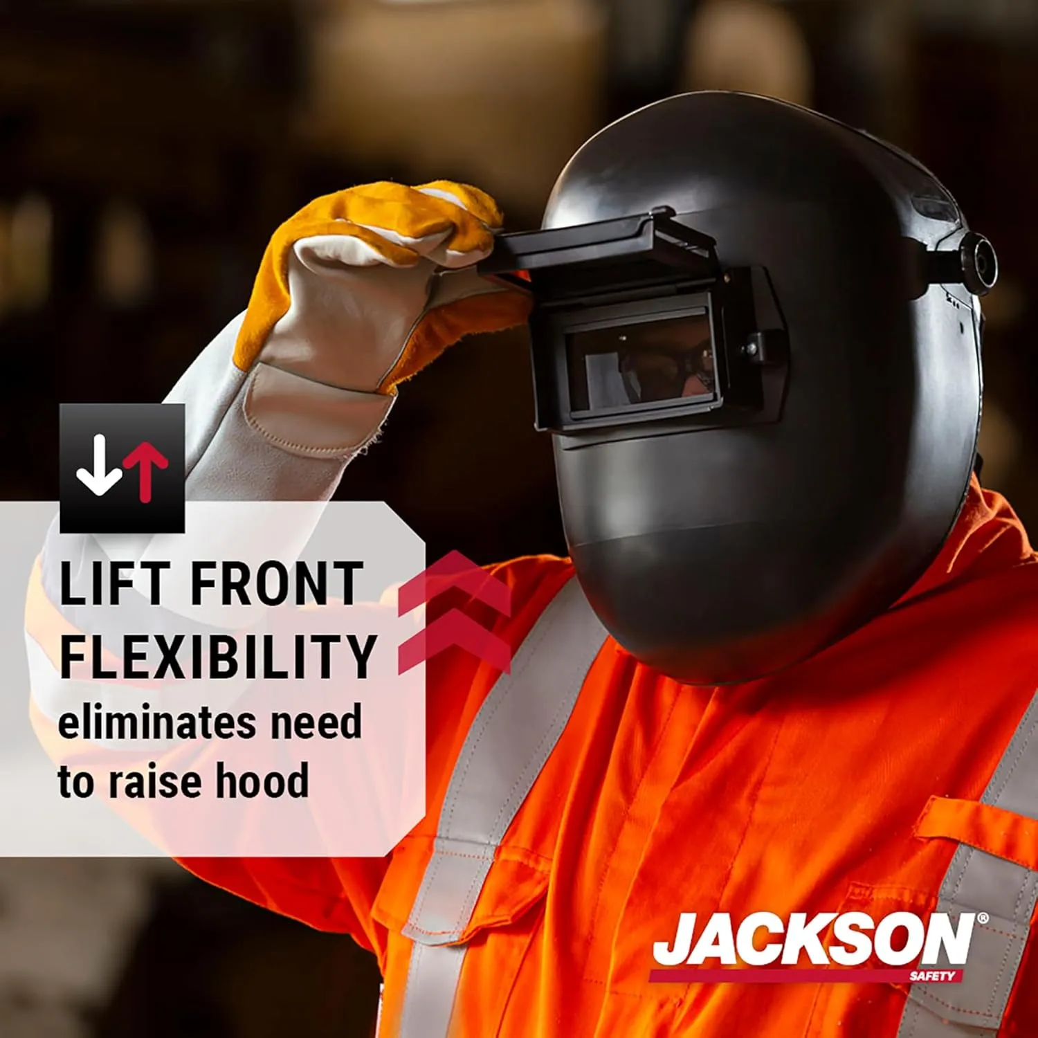 JACKSON SAFETY PL280 Pipeline Welding Helmet - Shade 10 Flip Front Hood - ANSI Z87.1 - Made in USA