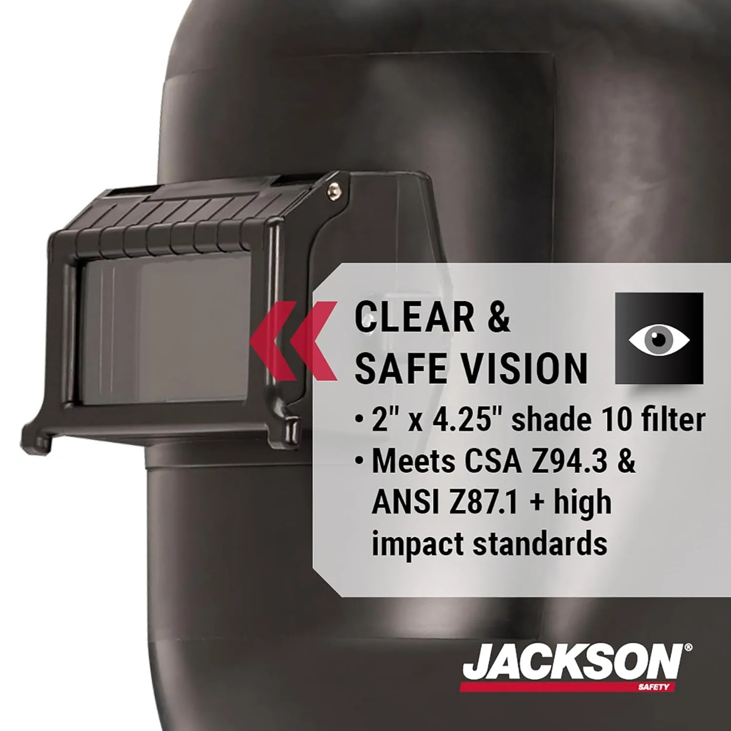JACKSON SAFETY PL280 Pipeline Welding Helmet - Shade 10 Flip Front Hood - ANSI Z87.1 - Made in USA