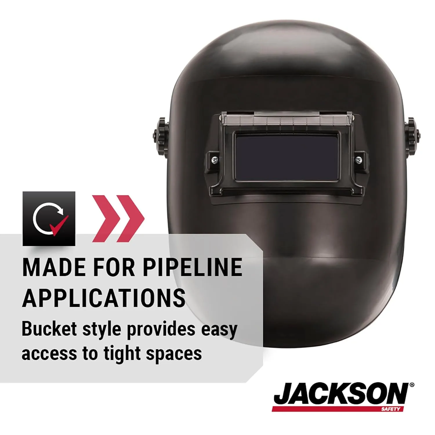 JACKSON SAFETY PL280 Pipeline Welding Helmet - Shade 10 Flip Front Hood - ANSI Z87.1 - Made in USA