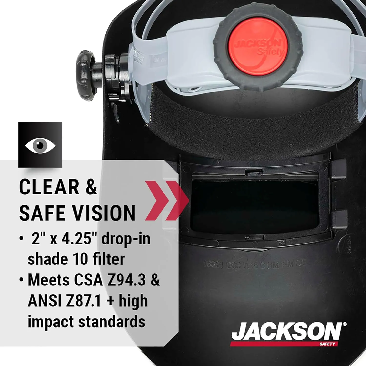 JACKSON SAFETY PL280 Pipeline Welding Helmet - Shade 10 Flip Front Hood - ANSI Z87.1 - Made in USA