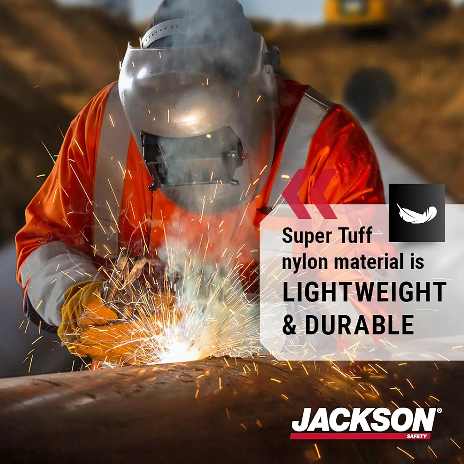 JACKSON SAFETY PL280 Pipeline Welding Helmet - Shade 10 Flip Front Hood - ANSI Z87.1 - Made in USA