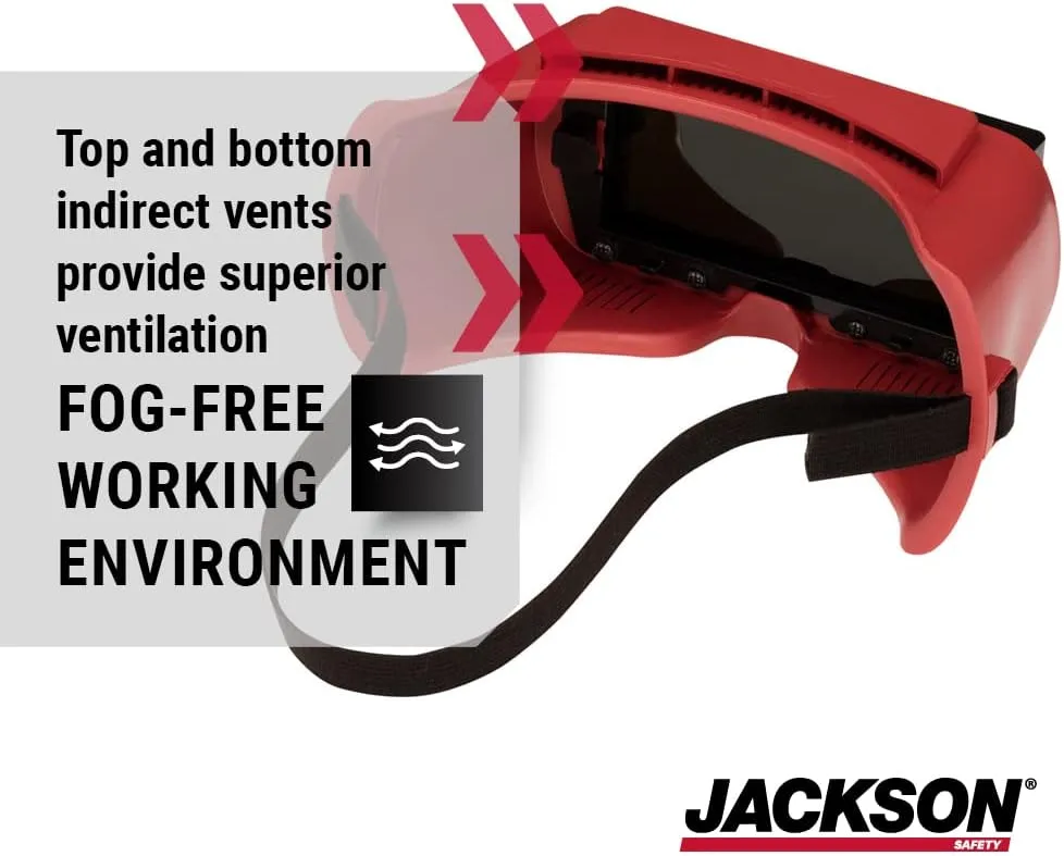 Jackson Safety WS Series Retro Safety Goggles - Welding & Cutting Eye Protection - Indirect Vented