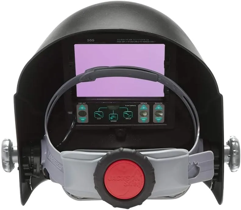 Jackson Safety TRANSLIGHT 555 + Premium Auto Darkening Helmet, Digital Control, 3.86" x 3.23" Viewing Area, 46250