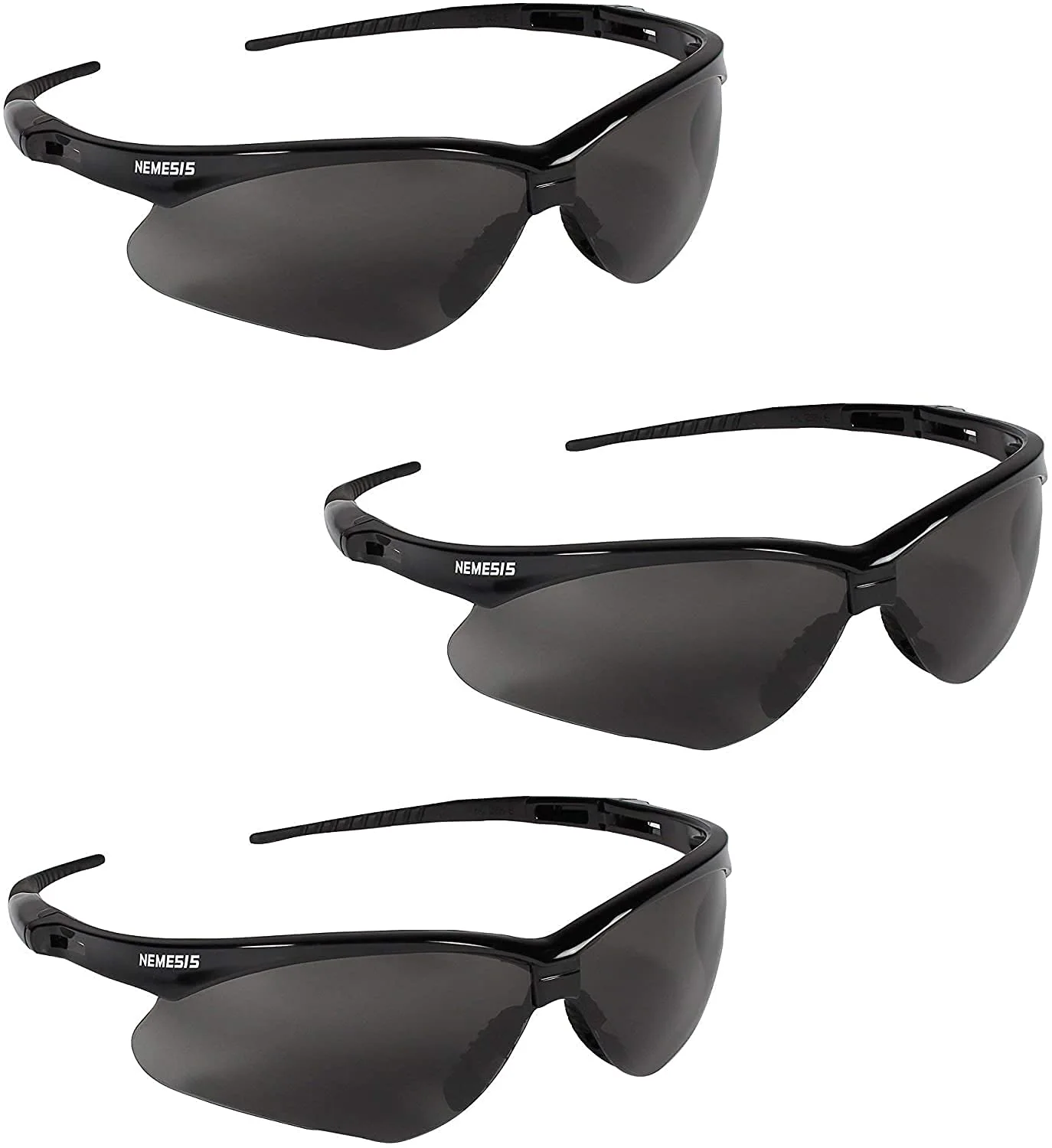 Jackson Safety V30 Nemesis Safety Glasses - Black Frame/Smoke Lens
