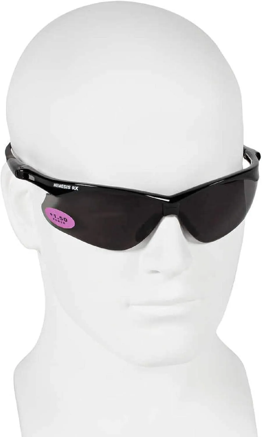 Jackson Safety V60 Nemesis RX Safety Eyewear, Black Frame Smoke Lens, +1.5 Diopter