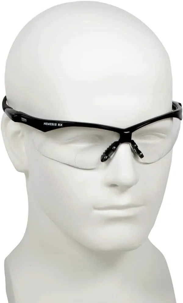 Jackson Safety V60 Nemesis RX Safety Eyewear 28618, Clear +1.0 Lens Bifocal (3 Pair)