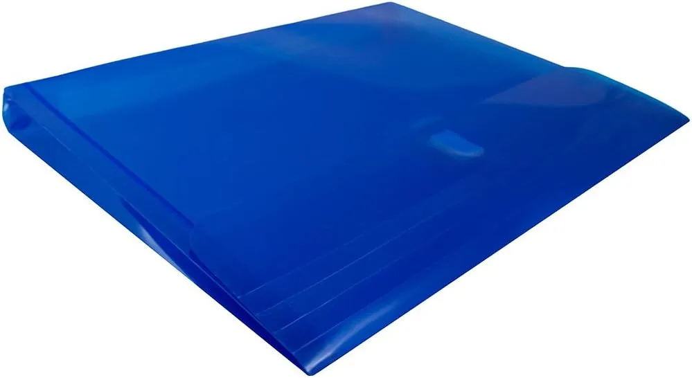 JAM PAPER Plastic Booklet Expansion Envelopes with Hook & Loop Closure - Letter