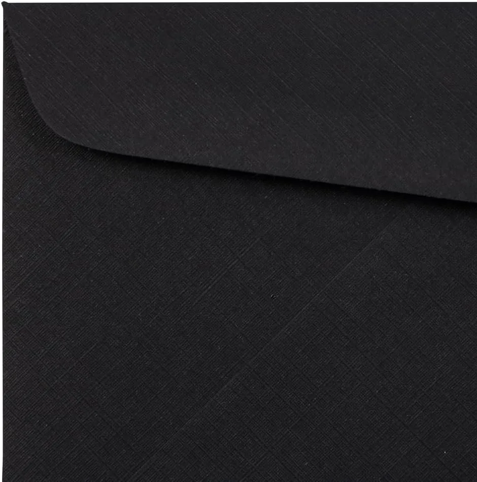 JAM PAPER Booklet Invitation Envelopes, Gummed Seal, 32-lb Linen, 30% Recycled