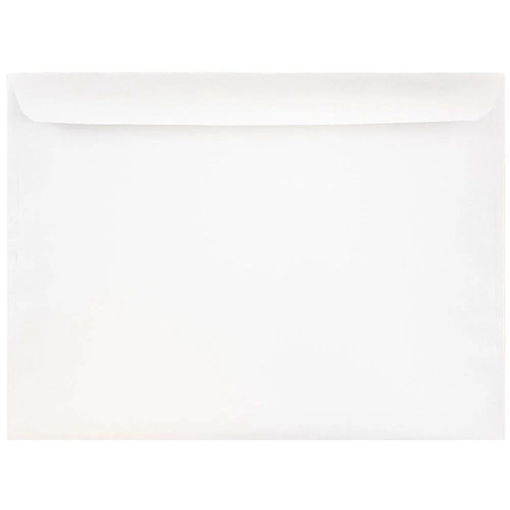 JAM PAPER Booklet Envelopes With Gummed Closure - White