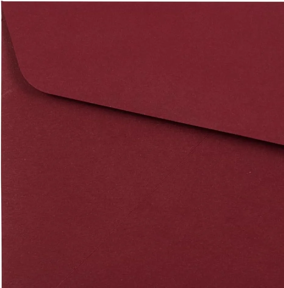 JAM PAPER Premium Dark Red Invitation Envelopes