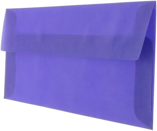 JAM PAPER #10 Business Translucent Vellum Envelopes - 4 1/8 x 9 1/2 - Primary Blue - 25/Pack Business #10 25 Per Pack
