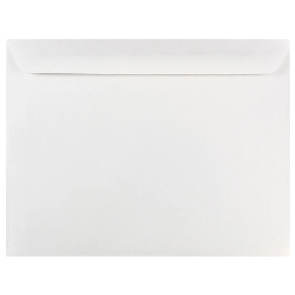 JAM PAPER Booklet Envelopes With Gummed Closure - White