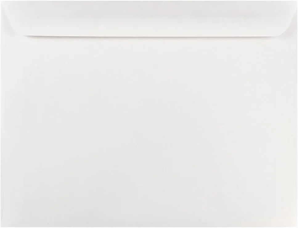 JAM PAPER Booklet Envelopes With Gummed Closure - White