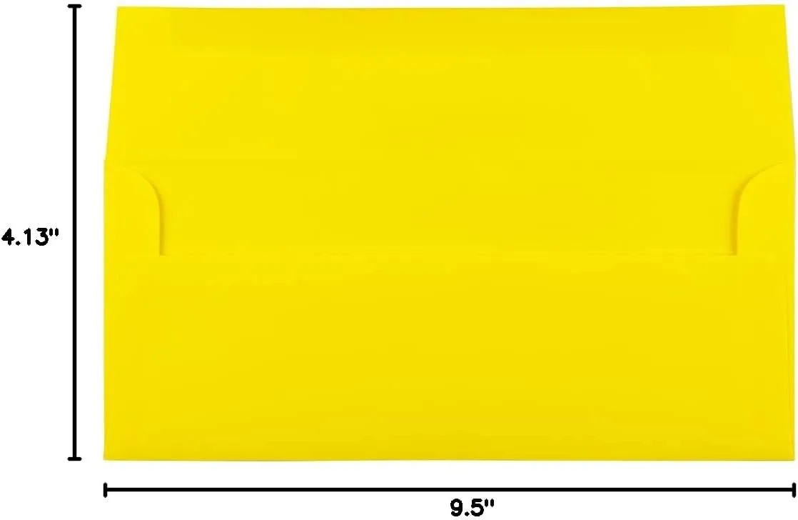 JAM PAPER Colored Envelopes (Recycled, Gummed Closure) - 25 Pack