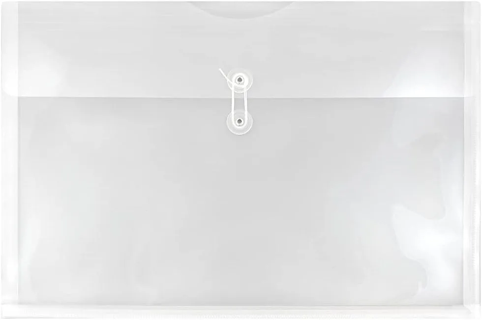 JAM PAPER Booklet Envelopes with Button & String Closure - 12 x 18