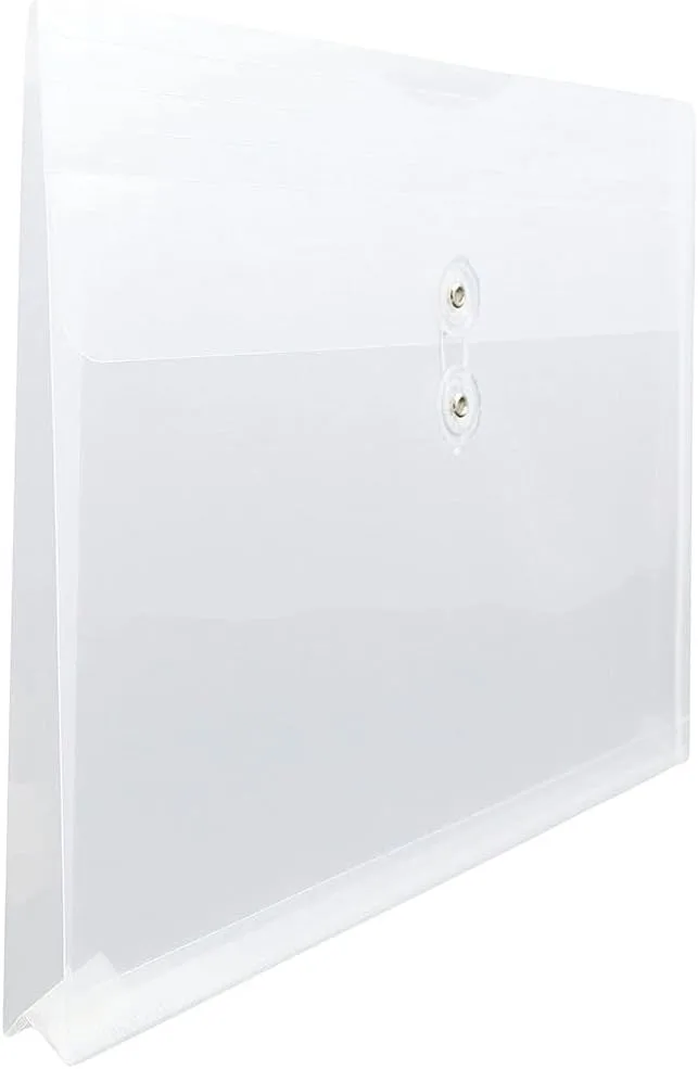 JAM PAPER Booklet Envelopes with Button & String Closure - 12 x 18