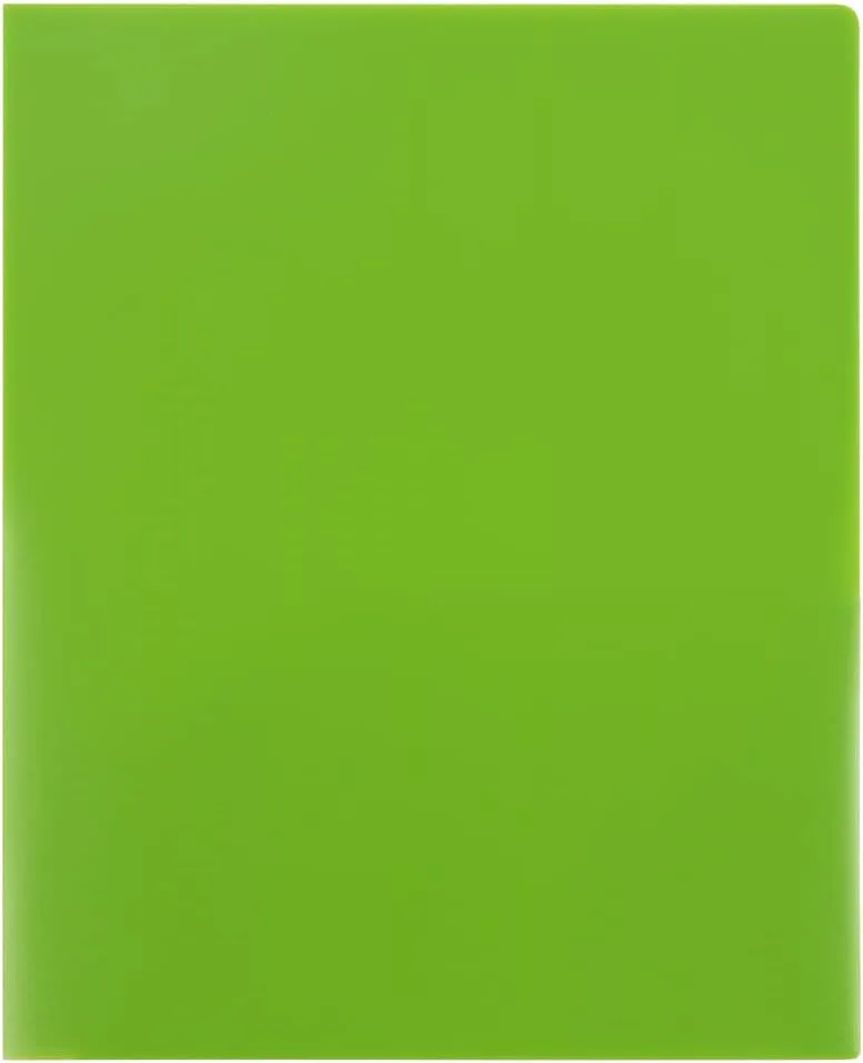 JAM Paper Heavy-Duty 2-Pocket Plastic Presentation Folders - Letter Size